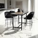 image 7 of Bar Stool Luana - with backrest, velvet look and padded | Black | black/black | 60 x 51 x 106 cm | 2