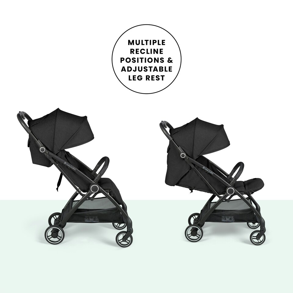 image 1 of Aries Prime Autofold Stroller - Feather-Light Design, Multi-Position Recline, Handy Auto-Fold, Birth to 22kg, UPF 50+ Hood & More (Black)