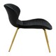image 3 of Interiors by Premier Black Velvet Dining Chair, Luxury Dining Chair, Modern Black Velvet Dining Chair with Gold Finished Legs
