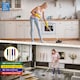 image 8 of Colour-Coded Angled Grout Brush with Handle 180° Swivel Tile & Corner Scrubber