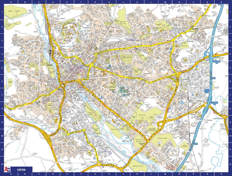 image 1 of A-Z  Map of  Exeter 1000 Piece Jigsaw