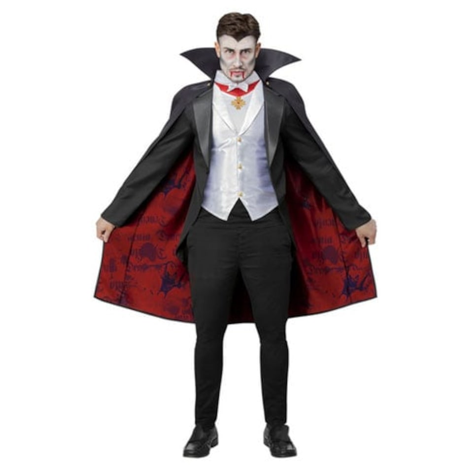 image 1 of Dracula Universal Monsters Fancy Dress Halloween Costume Adult Mens Medium