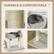 image 2 of PawHut Cat Tree Tower Scratcher with Bed for Indoor Cats, Light Grey