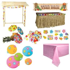 Hibiscus Hawaiian Tiki Bar Decoration Kit