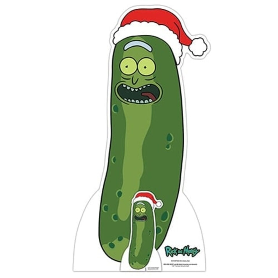 Christmas Pickle Rick and Morty Star Mini Cardboard Cutout 94cm
