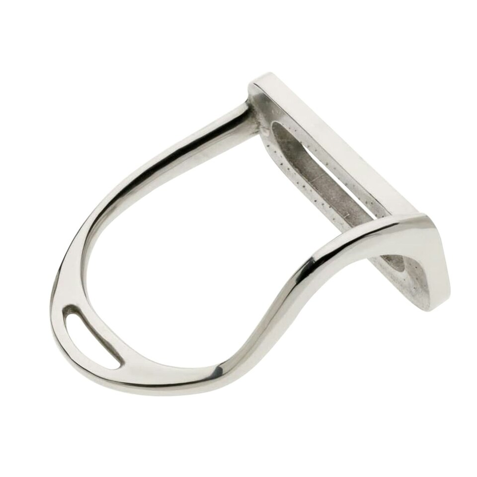 image 1 of Lorina Bent Leg Safety Stirrup Irons - Silver - 4in