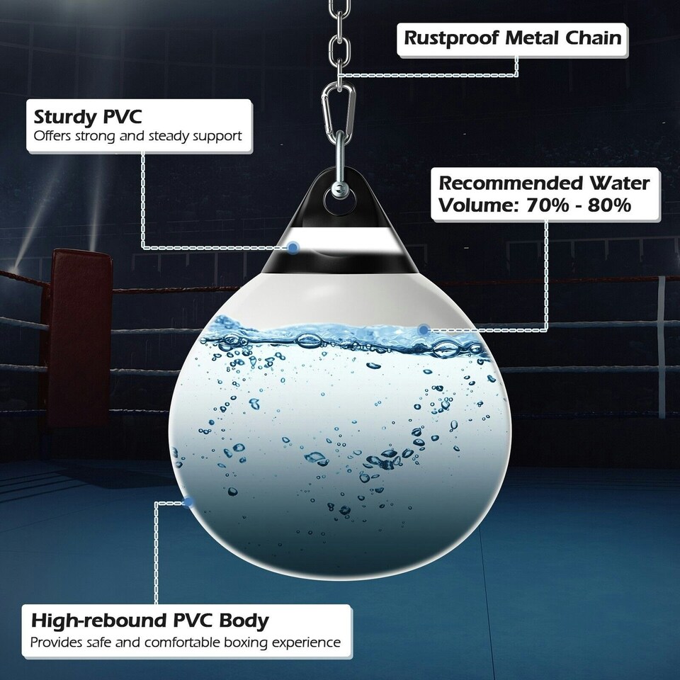image 1 of COSTWAY 18 Inch Water Punching Bag 50 kg Heavy Bag White White