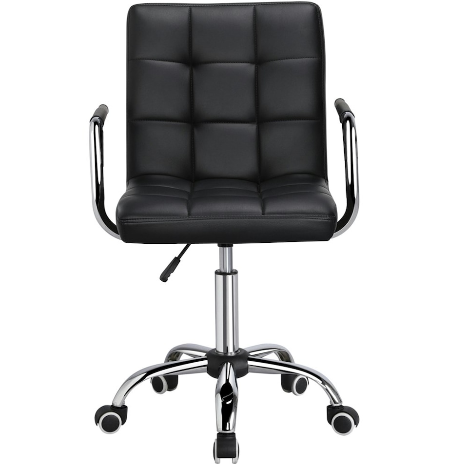 image 1 of Yaheetech PU Leather Height Adjustable Office Chair Mid-Back