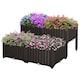 image 1 of Outsunny 4-piece Elevated Flower Bed Vegetable Herb Planter Plastic