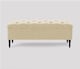 image 1 of 180cm Swiss Chesterfield Ottoman Storage Bench- Plush Velvet Shoe Bench - Cream Upholstery Footstool with Storage