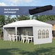 image 3 of Outsunny 3 x 6m Heavy Duty Gazebo Marquee Party Tent with Storage Bag Black