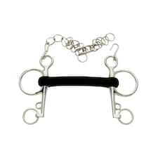 Lorina Hard Rubber Mullen Mouth Pelham - Silver/Black - 6.5in