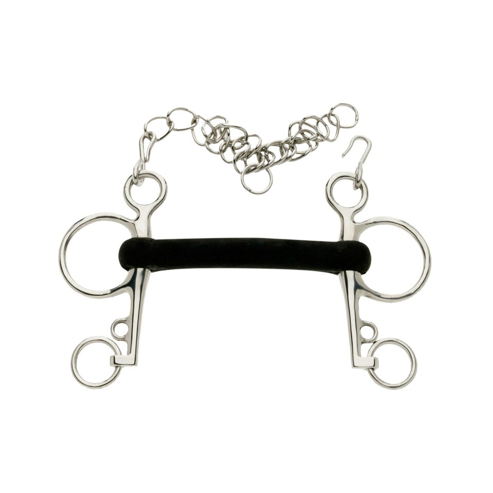 Lorina Hard Rubber Mullen Mouth Pelham - Silver/Black - 6.5in