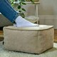 image 2 of icon Amara Chenille Bean Bag Pouffe Natural Cream