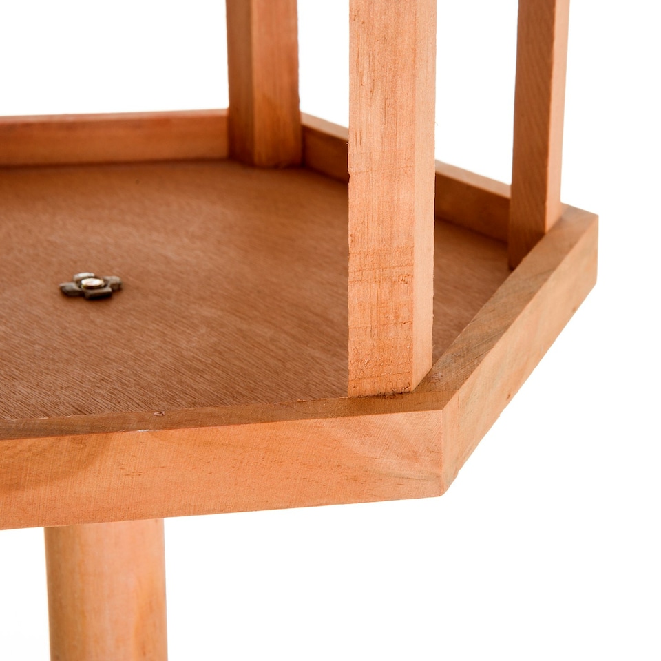 image 1 of PawHut Bird Table Wooden Feeding Station with Stand for Garden Wooden 153cm