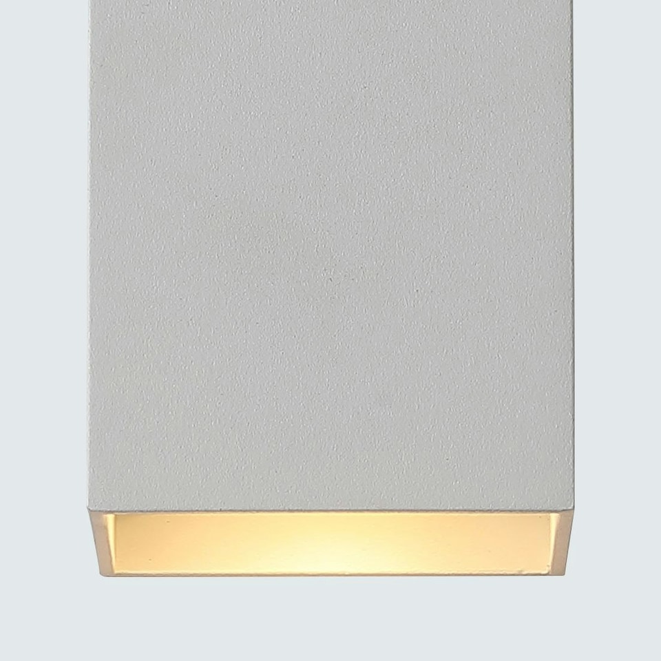 image 1 of London Square Up and Down Wall Light White