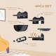 image 5 of PawHut Wall Mounted Cat Tree 4PC Kitten Activity Centre with Sisal Dark Grey