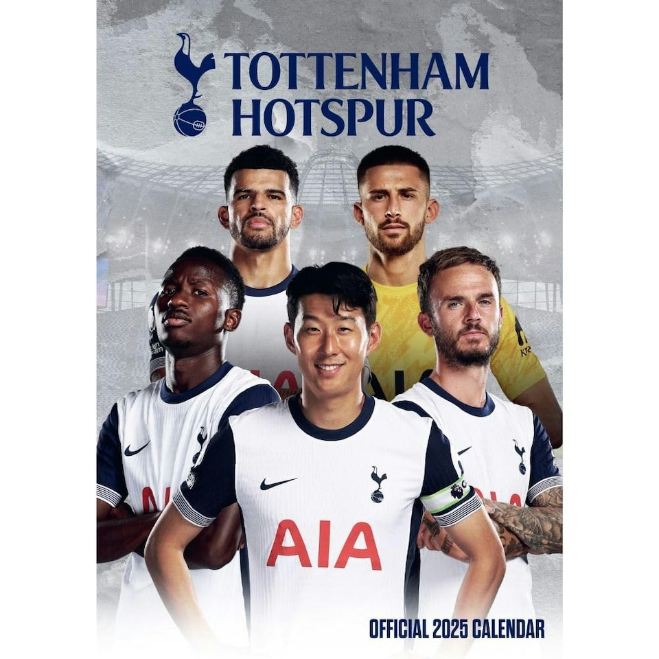 image 1 of Tottenham Hotspur FC 2025 A3 Wall Calendar - Multicoloured - One Size