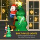 image 3 of HOMCOM 6ft Inflatable Christmas Tree, LED Light with Santa Claus Dog Decoration