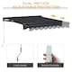 image 3 of Outsunny 3 x 2.5m Electric Awning w/ LED Light, Sun Canopies for Patio Grey