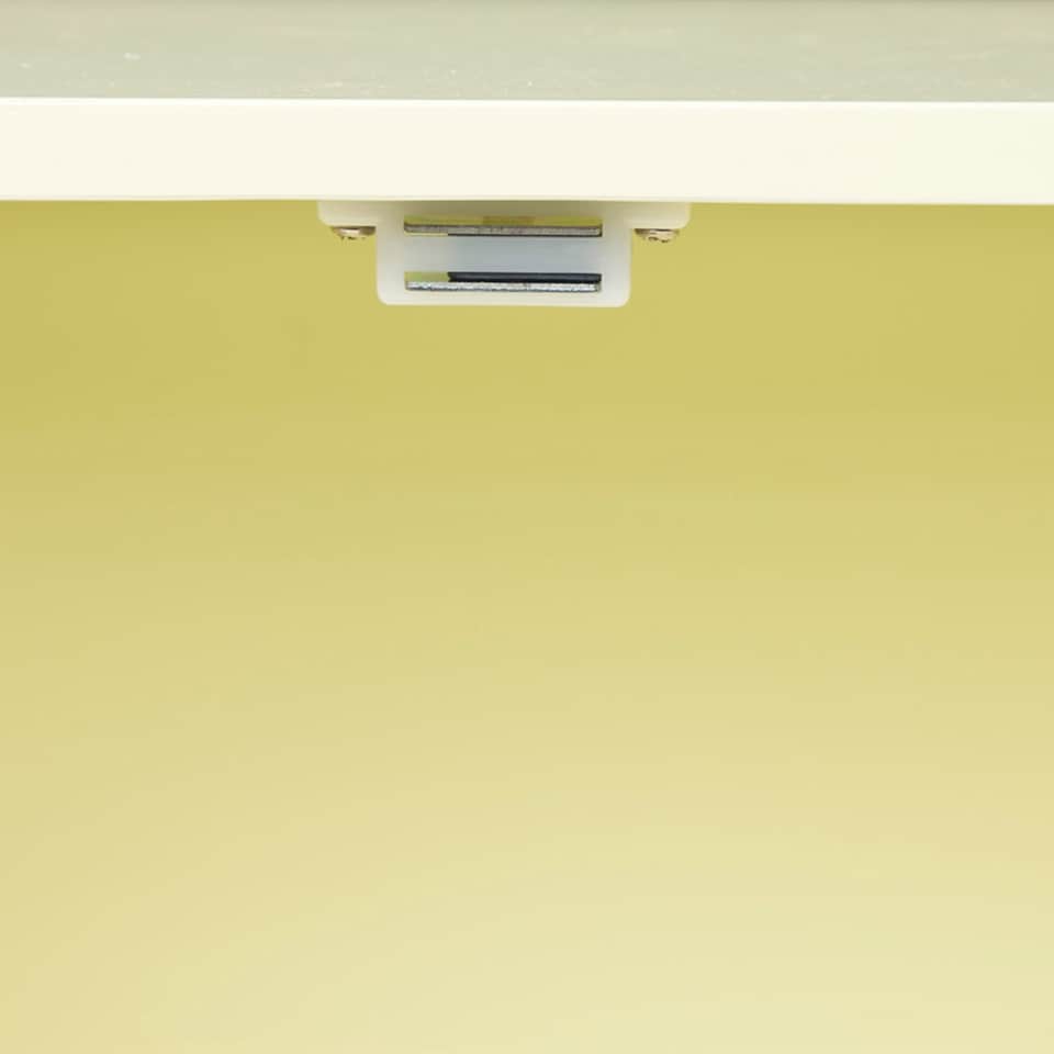 image 1 of Minack Buttermilk / Cream Wooden Bread Bin, Worktop Storage Box with Shelf | Cream | Buttermilk