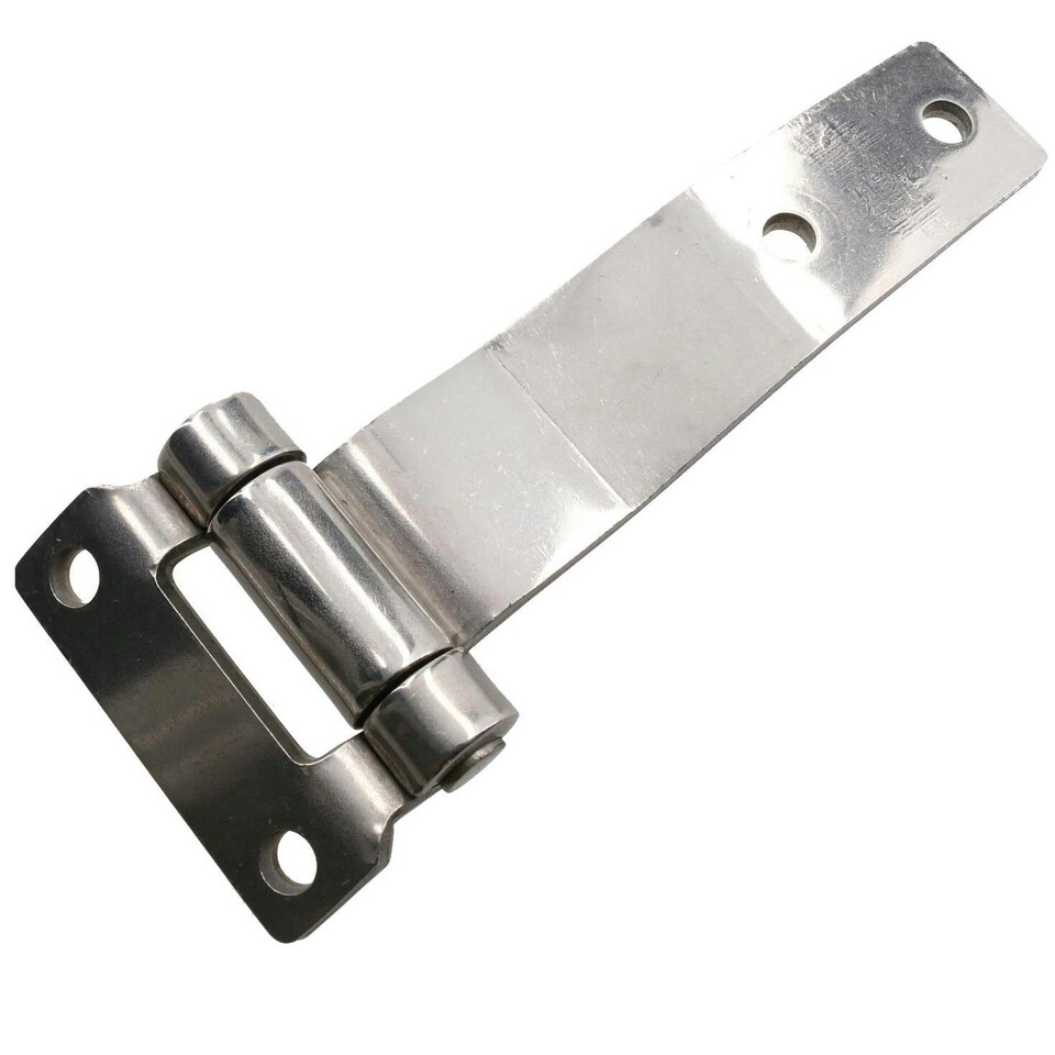 image 1 of 2pk 145mm Strap Hinge Stainless Steel Locker Door Hatch 316 Marine Grade Silver