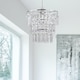 image 1 of Three Tier Acrylic Crystal Light Shade | Clear | Chrome | Medium | 1