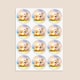 image 3 of Easter Bunny and Chick Round Stickers 60mm - Sheet of 12
