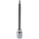 image 1 of T30 3/8" Drive Extra Long 110mm Tamperproof Tamper Torx Star Security Bit Socket