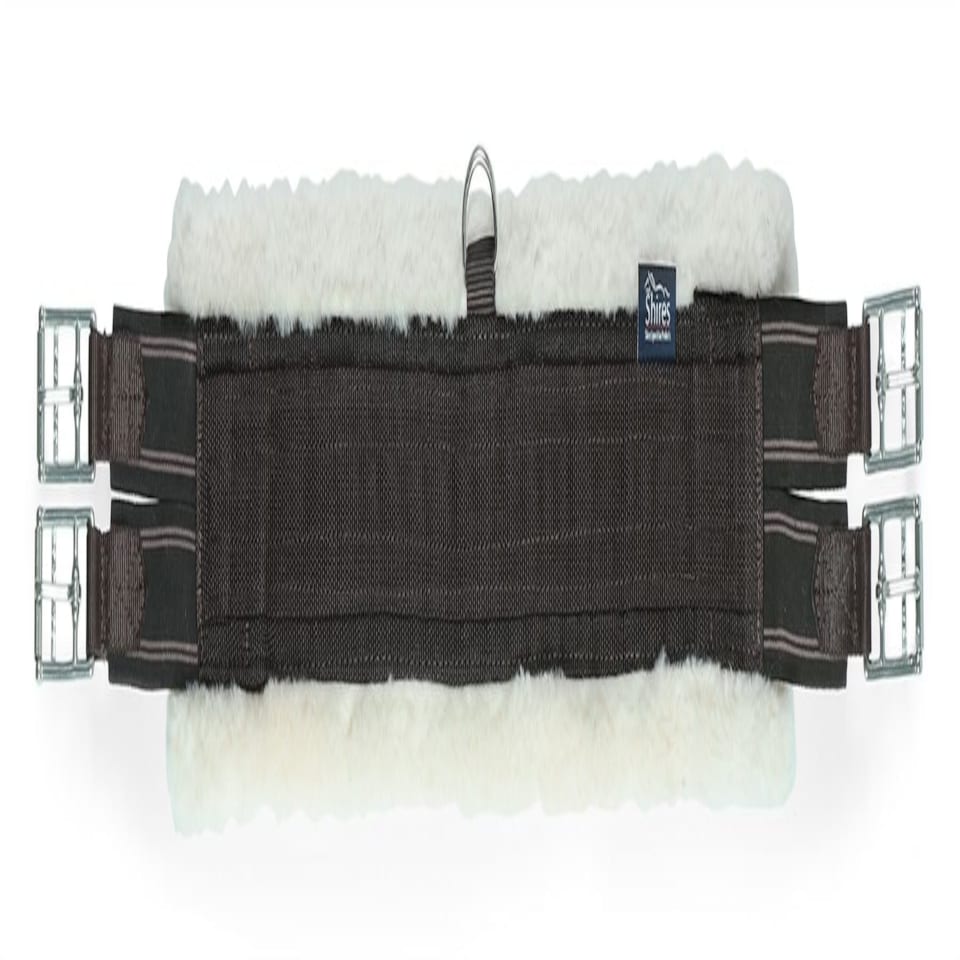 image 1 of Shires Fleece Lined Girth Black | 54 Inch