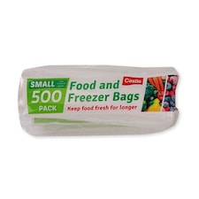 Castle Small Food And Freezer Bags 500 Pack Clear