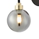image 4 of First Choice Lighting Matt Black and Smoked Glass Wall Light Black | Grey