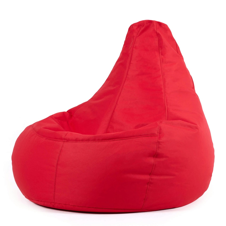 image 1 of icon Recliner Indoor Outdoor Bean Bag Red Bean Bag Chair Red