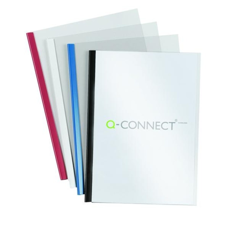 image 1 of Q-Connect Black A4 5mm Slide Binder and Cover Set (Pack of 100)