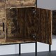 image 7 of Vida Designs Brooklyn 2 Door 2 Drawer Sideboard Industrial Buffet Cabinet Storage, Dark Wood | Black | Dark Wood | 1