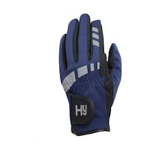 Hy5 Adults Extreme Reflective Softshell Riding Gloves - Navy - L Blue | L