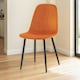 image 2 of Luxe Dining Chair 4pc Apricot Orange Wood Printed Coating Orange