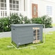 image 7 of PawHut Wooden Dog House, Dog Kennel w/ Removable Bottom, Dark Grey
