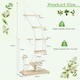 image 9 of COSTWAY 2 Pcs Wooden 8-Tier Plant Stand Rack Half Moon Shelf Brown