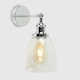 image 2 of ValueLights Ezrah Polished Silver Wall Light and E27 Pear LED 4W Warm White 2700K Bulb