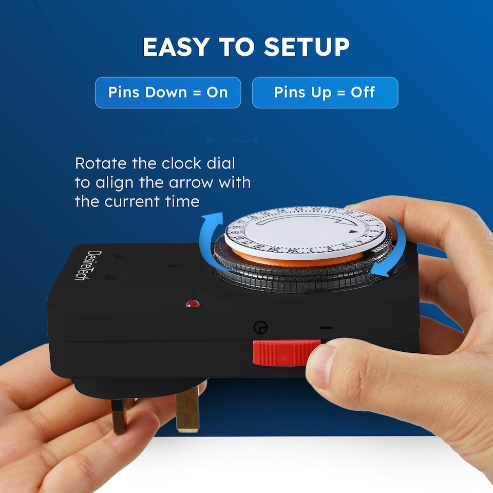 image 1 of Desiretech Plug In 24 Hour Segment Timer Switch for Mains Sockets