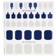 image 3 of Nail Sticker (blue) - # Navy Gold Topaz Pedi - 36pcs Blue