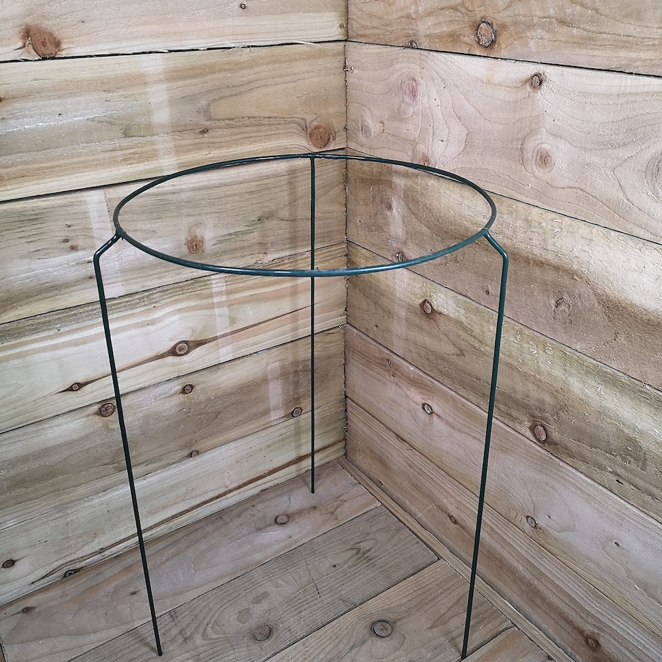 image 1 of Pack of 3 Tom Chambers Urban Metal Herbaceous Garden Plant Support Ring Large 40cm x 60cm