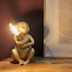 image 1 of ValueLights Pair Of Monkey Animal Quirky Modern Gold Painted Table Lamps