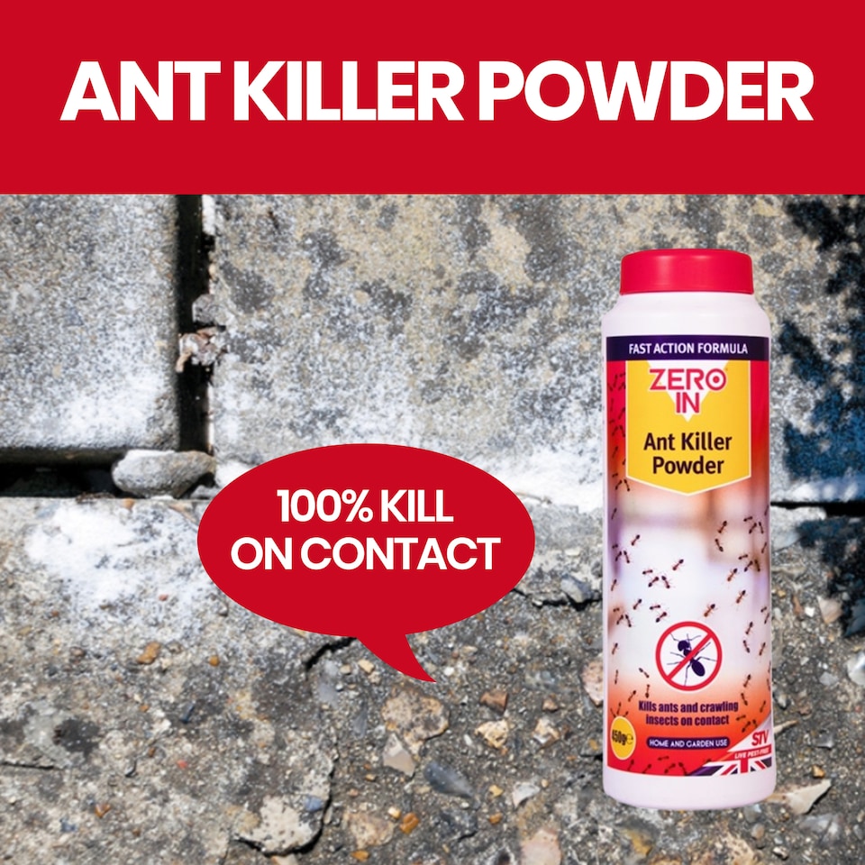 image 1 of Zero In Ant Killer Powder 450g Crawling Insect Control Ant Cockroach Woodlice Earwig Indoor Outdoor Powder Treatment