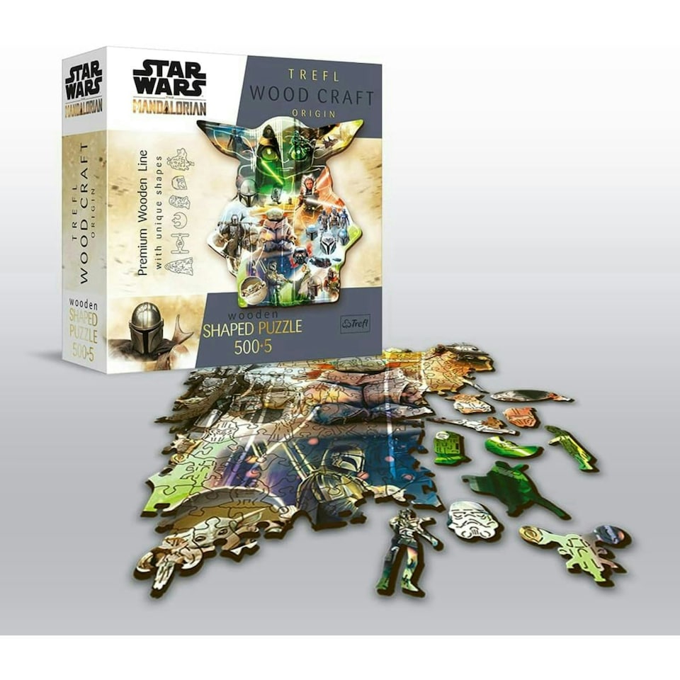 image 1 of Trefl Mysterious Grogu Wooden Puzzle - 505 Pieces