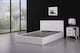 image 2 of Ottoman Storage Bed white small double 4ft leather and 1 Mattress bedroom furniture
