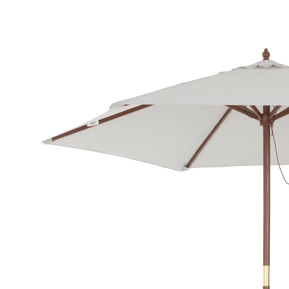 image 1 of Charles Bentley Garden Large 2.4M Wooden Garden Patio Shade Umbrella - Light Grey