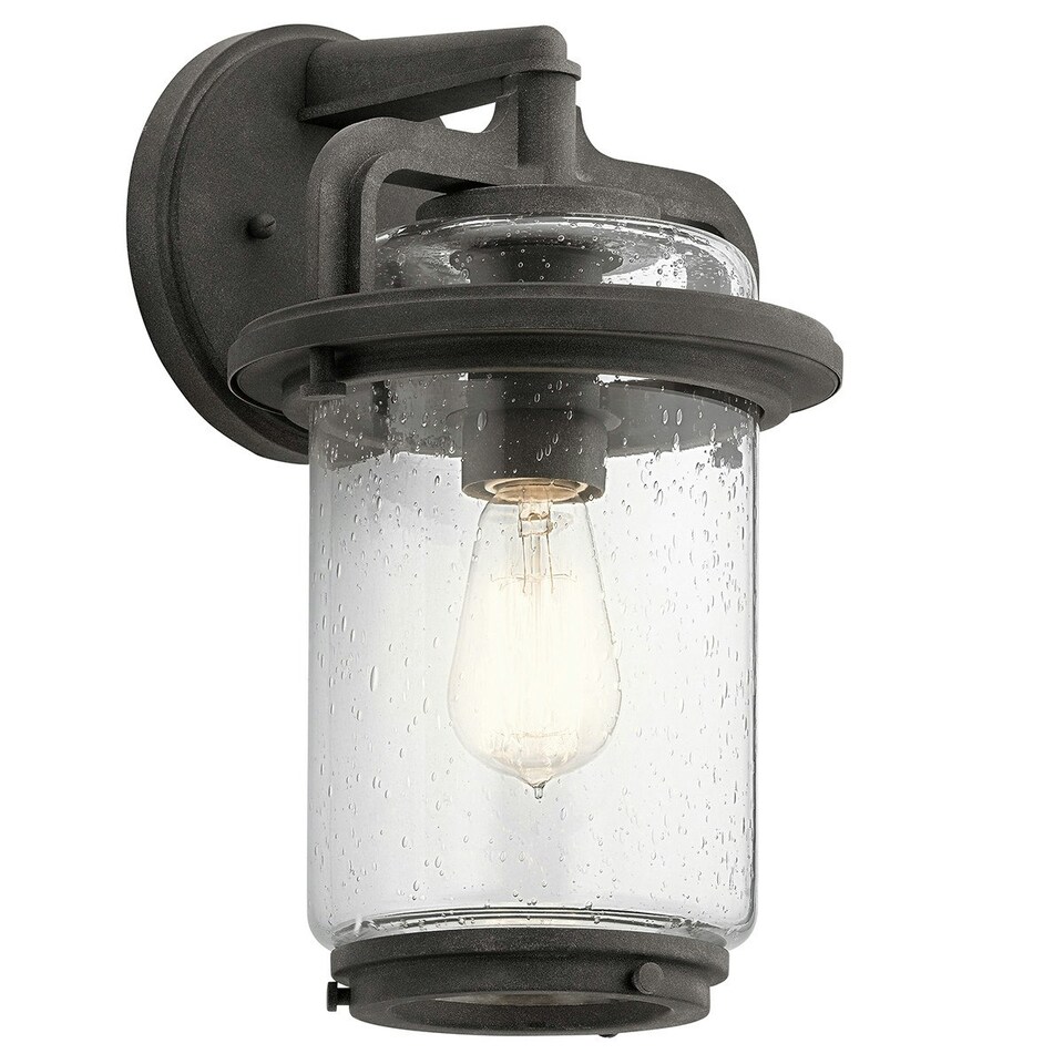 image 1 of Kichler Andover Outdoor 1 Light Wall Lantern Weathered Zinc IP44