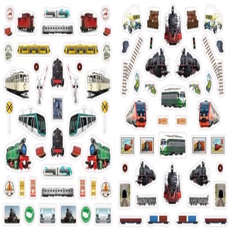 image 1 of Eyelike Stickers Trains - 18D Kids Activity & Sticker - PAPERBACK - 9781523511273